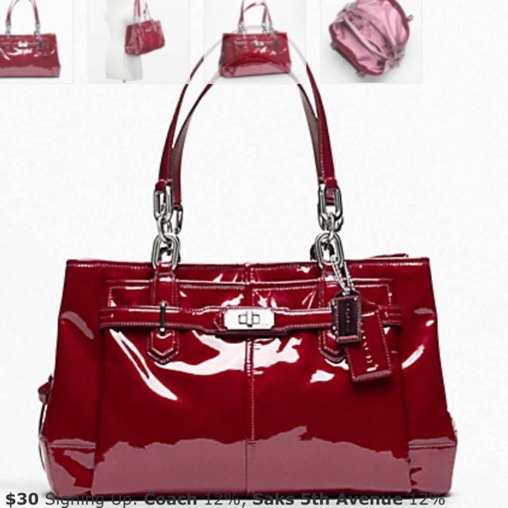 Coach CHELSEA PATENT LEATHER JAYDEN CARRYALL
